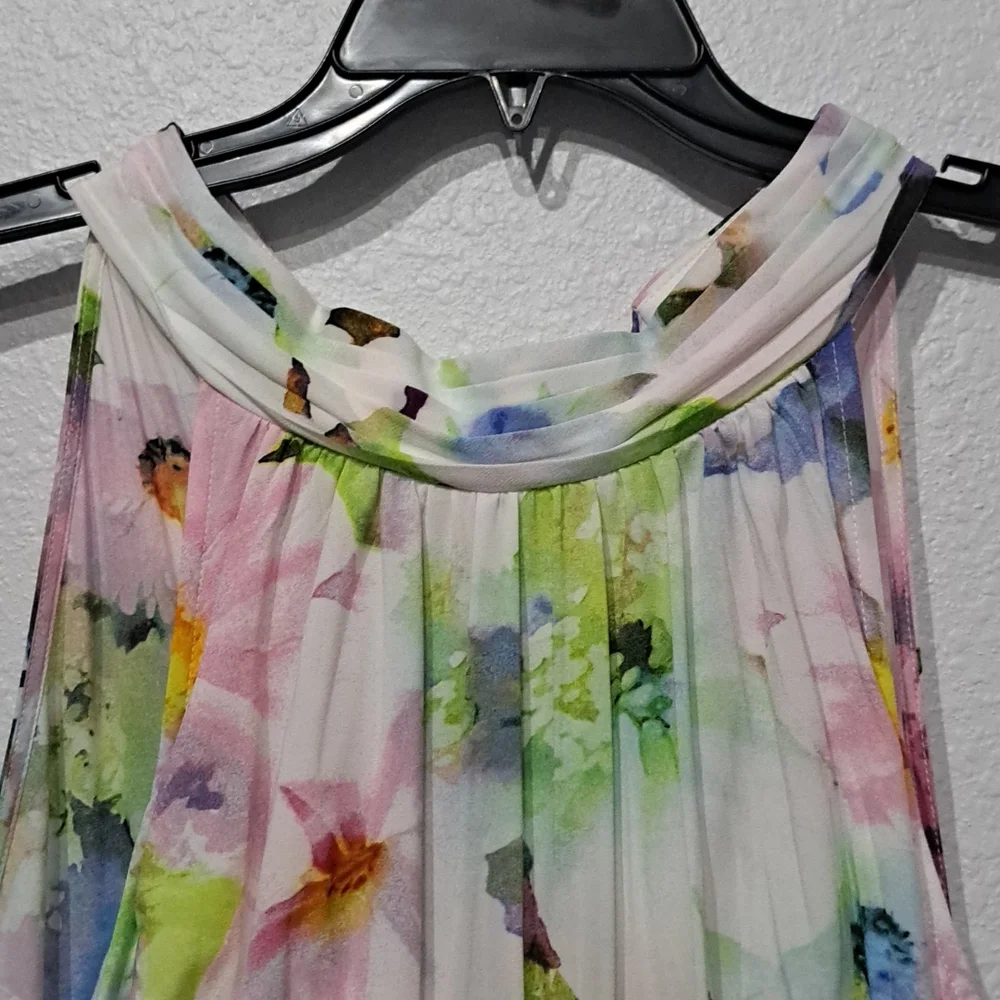 Adrianna Papell Women's Floral Halter Gown - Picture 8 of 15